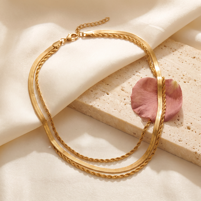Strati Layered Necklace - Rose & Giovanni