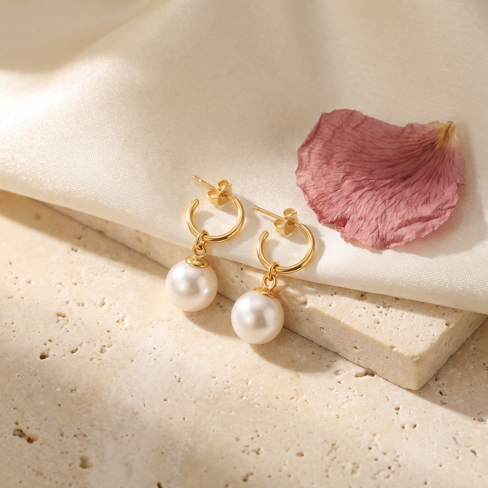 Perla Drop Earrings - Rose & Giovanni
