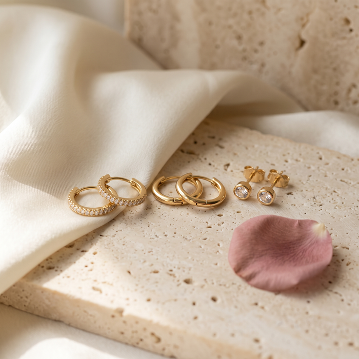 Giardino Earring Stack Set - Rose & Giovanni