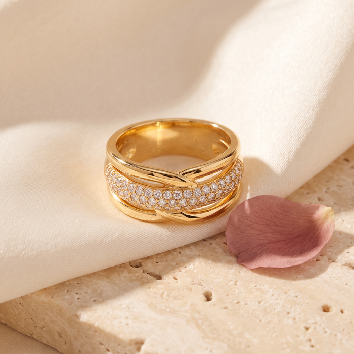 Tre Strati Triple Layer Ring - Rose & Giovanni