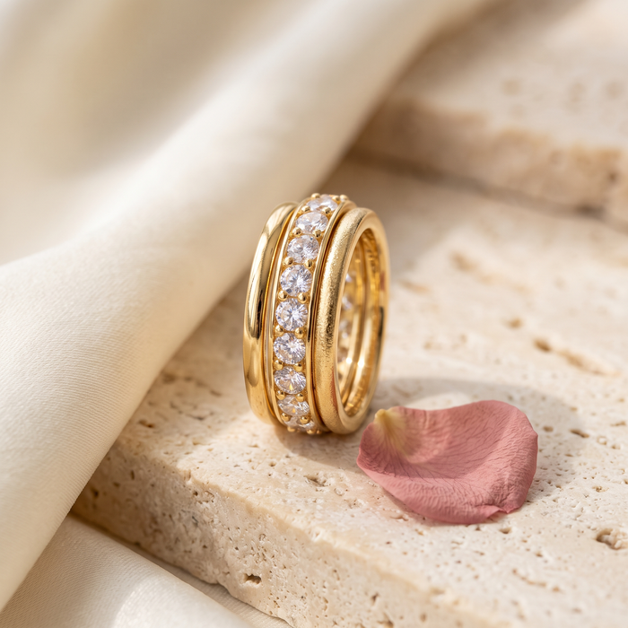 Aurora Eternal Ring Set - Rose & Giovanni