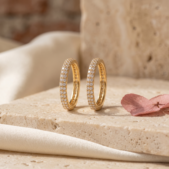 Eterna Pave Band - Rose & Giovanni