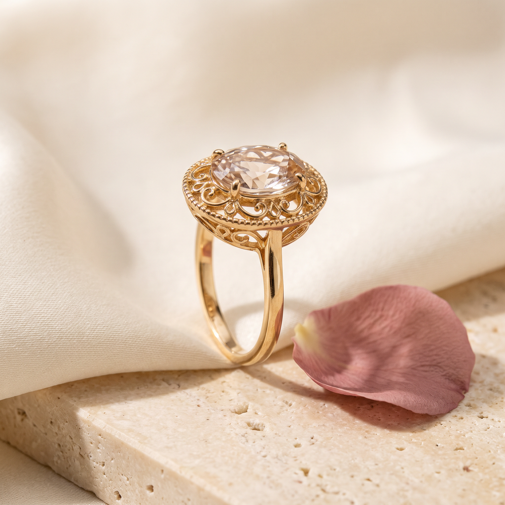 Contessa Oval Filigree Ring - Rose & Giovanni