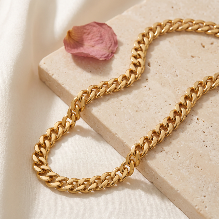 Torino Flat Curb Chain - Rose & Giovanni