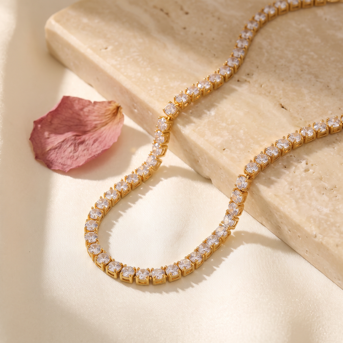 Riviera Tennis Necklace - Rose & Giovanni