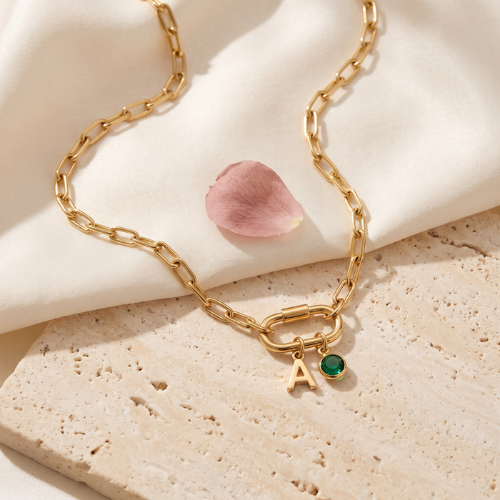 Chiave Carabiner Charm Necklace - Rose & Giovanni