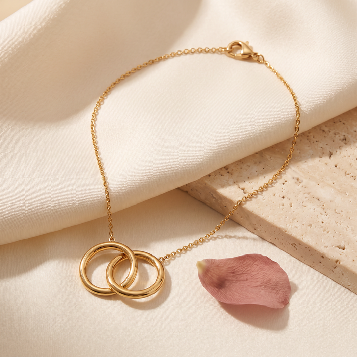 Legame Interlocking Circles Necklace - Rose & Giovanni