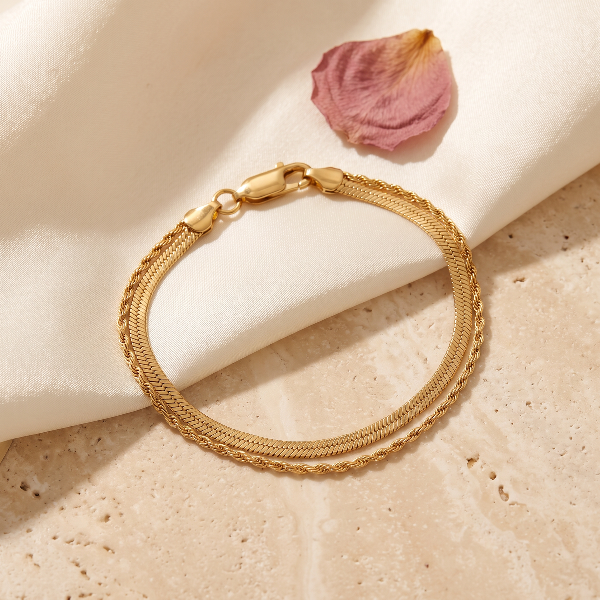 Strati Layered Bracelet - Rose & Giovanni