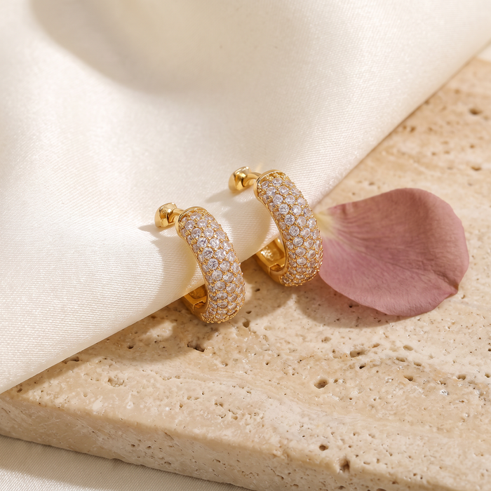 Sorella Pave Earrings - Rose & Giovanni