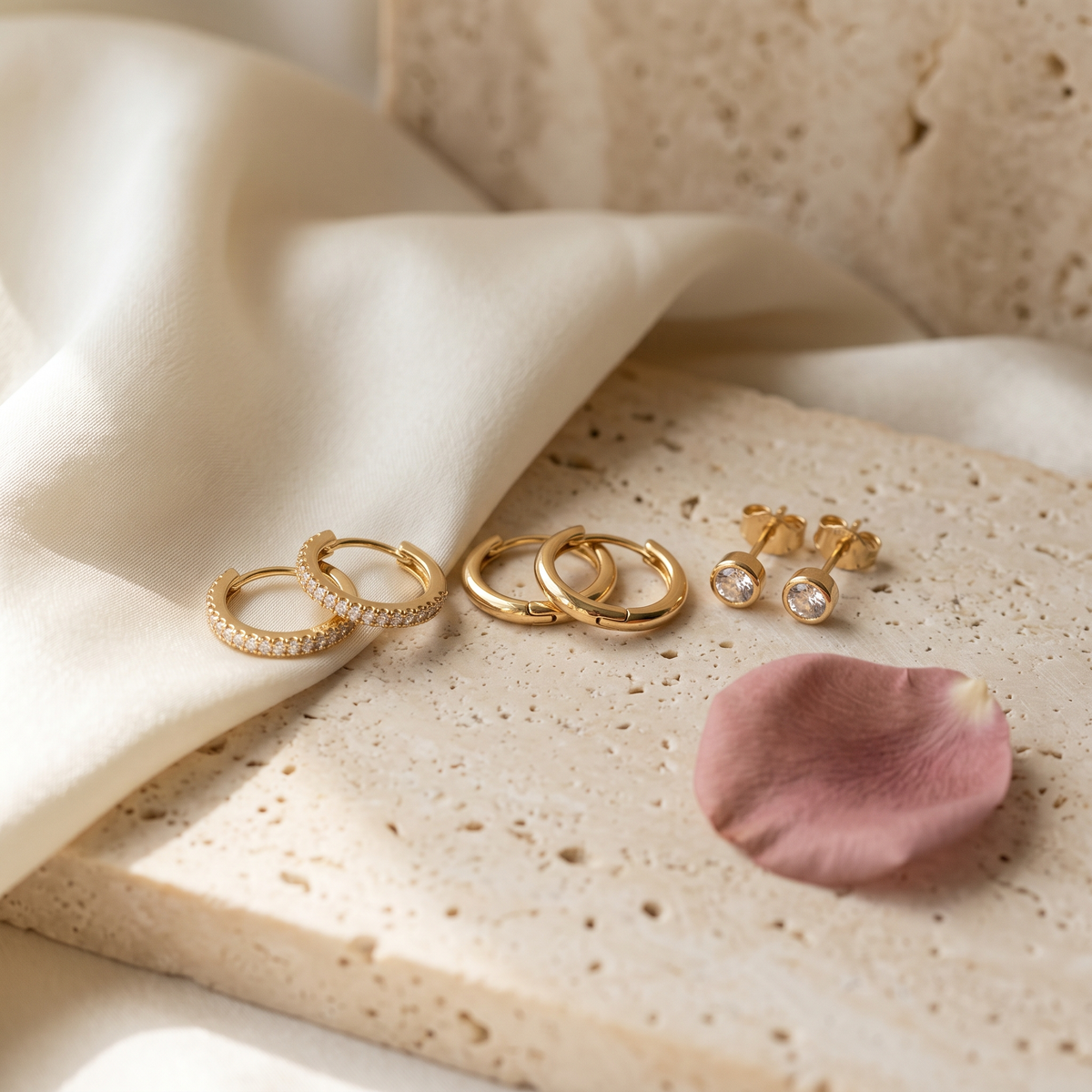 Giardino Earring Stack Set - Rose & Giovanni