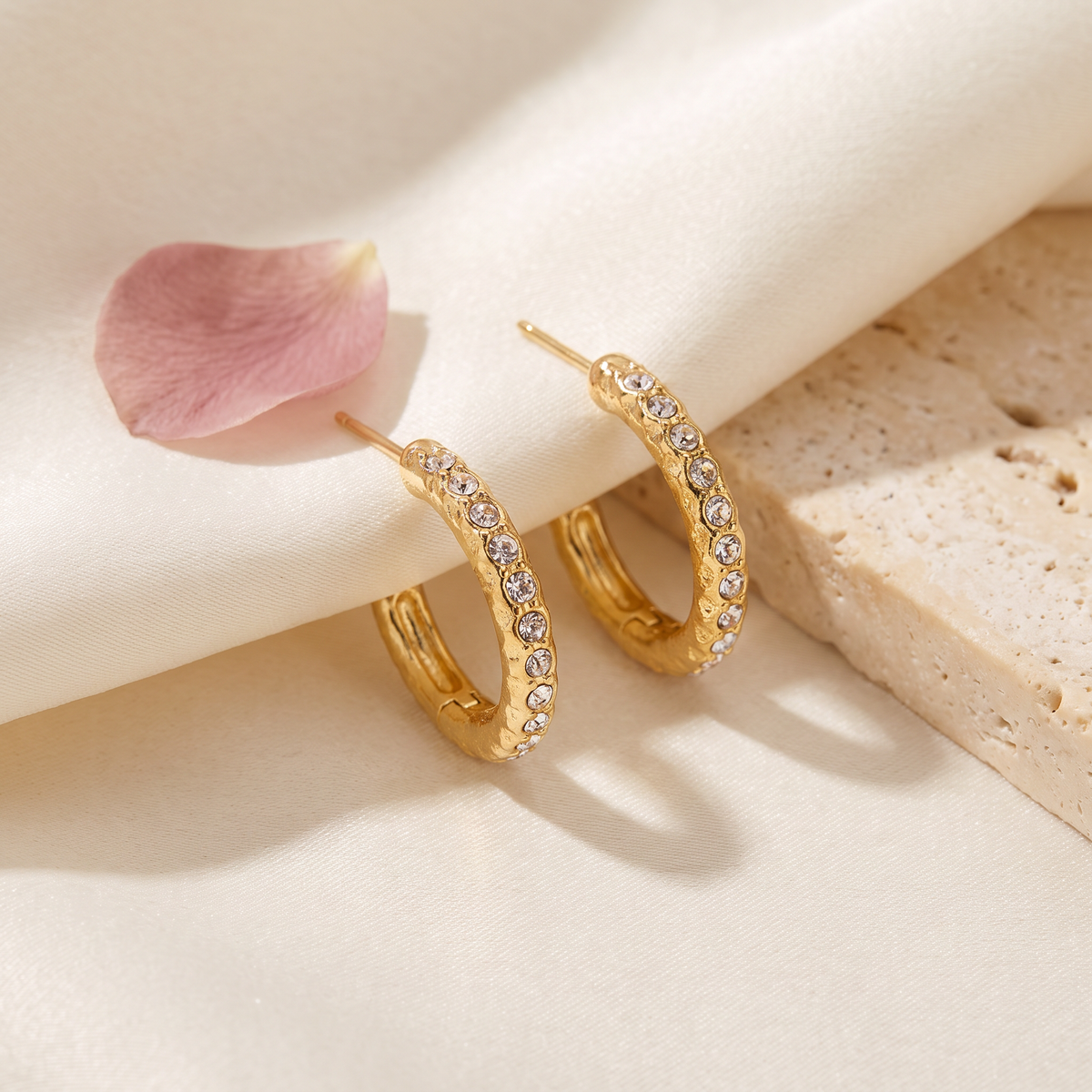 Cristallo Vintage Hoops - Rose & Giovanni
