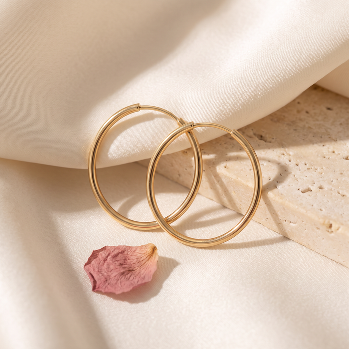 Essenziale Thin Hoops - Rose & Giovanni