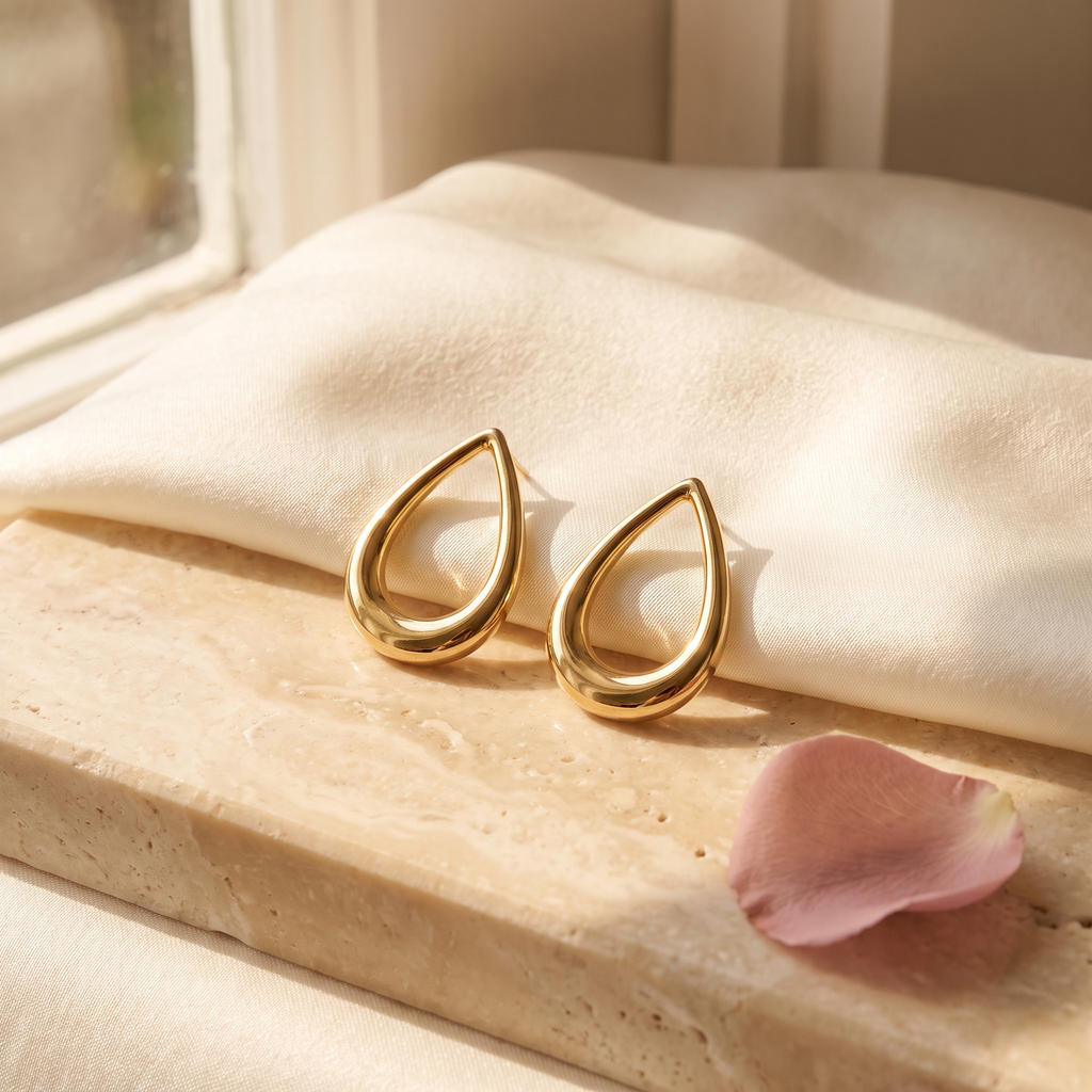 Luce Open Drop Earrings - Rose & Giovanni