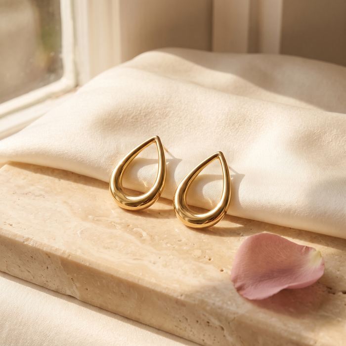 Luce Open Drop Earrings - Rose & Giovanni