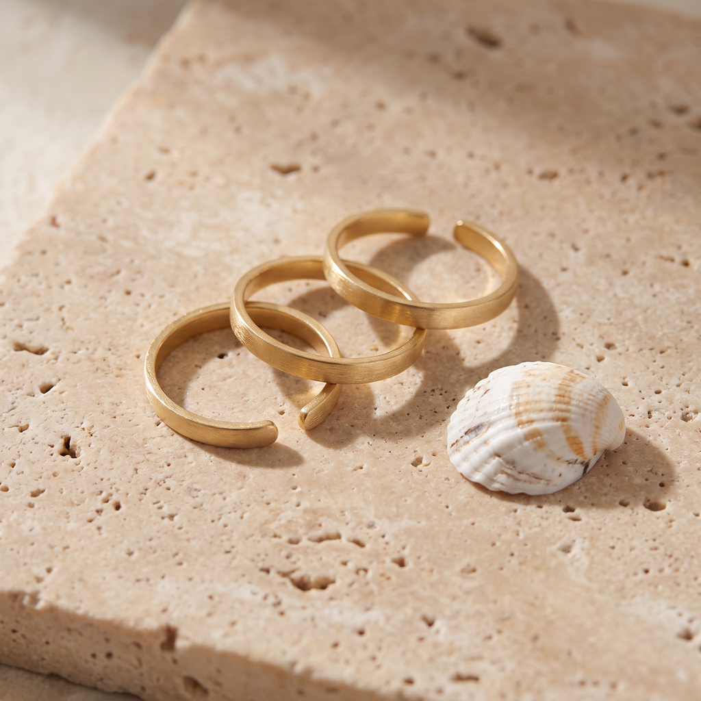 Sabbia Toe Ring Set - Rose & Giovanni