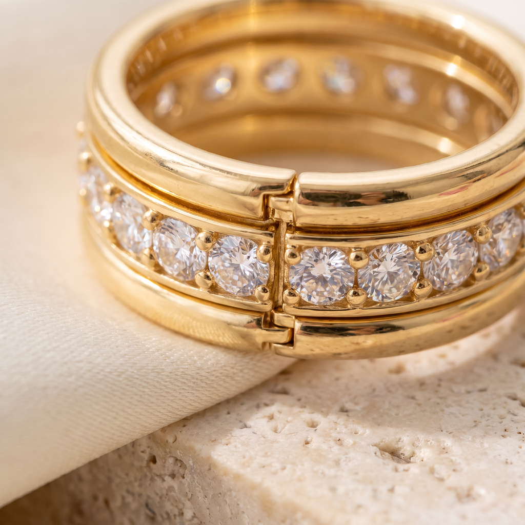Aurora Eternal Ring Set - detail - Rose & Giovanni