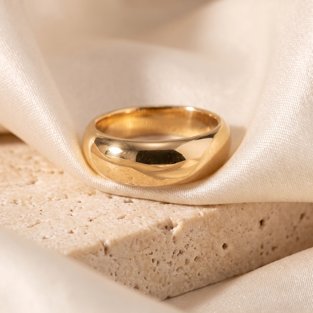 Lucia Sculpted Dome Ring - detail - Rose & Giovanni