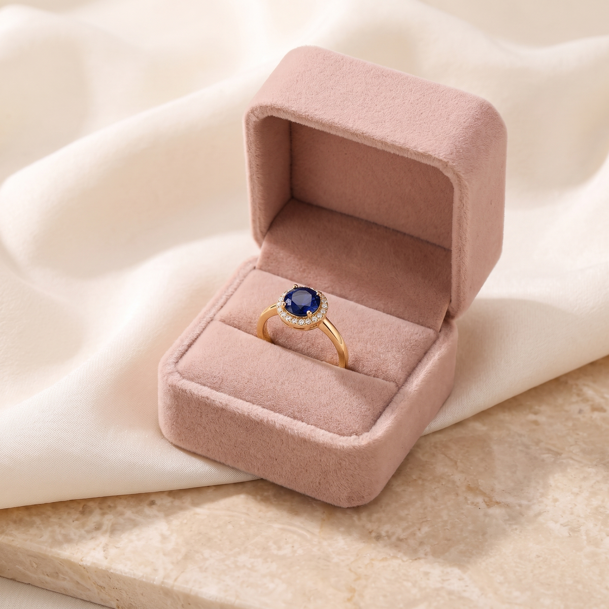 Bianca Halo Ring - gift box - Rose & Giovanni