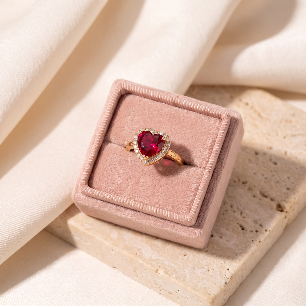 Amore Heart Ring - gift box - Rose & Giovanni
