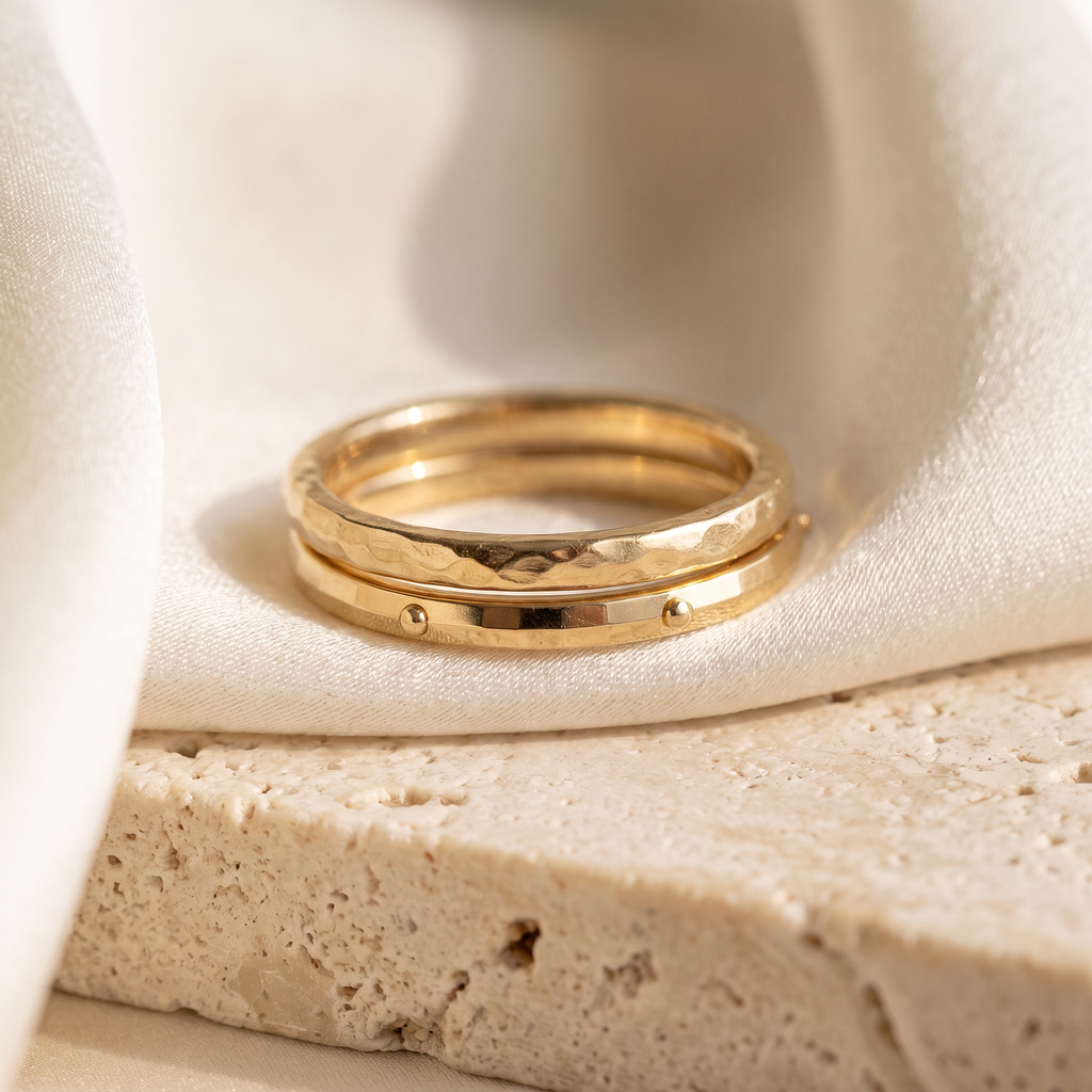 Gemelli Stacking Rings - detail - Rose & Giovanni