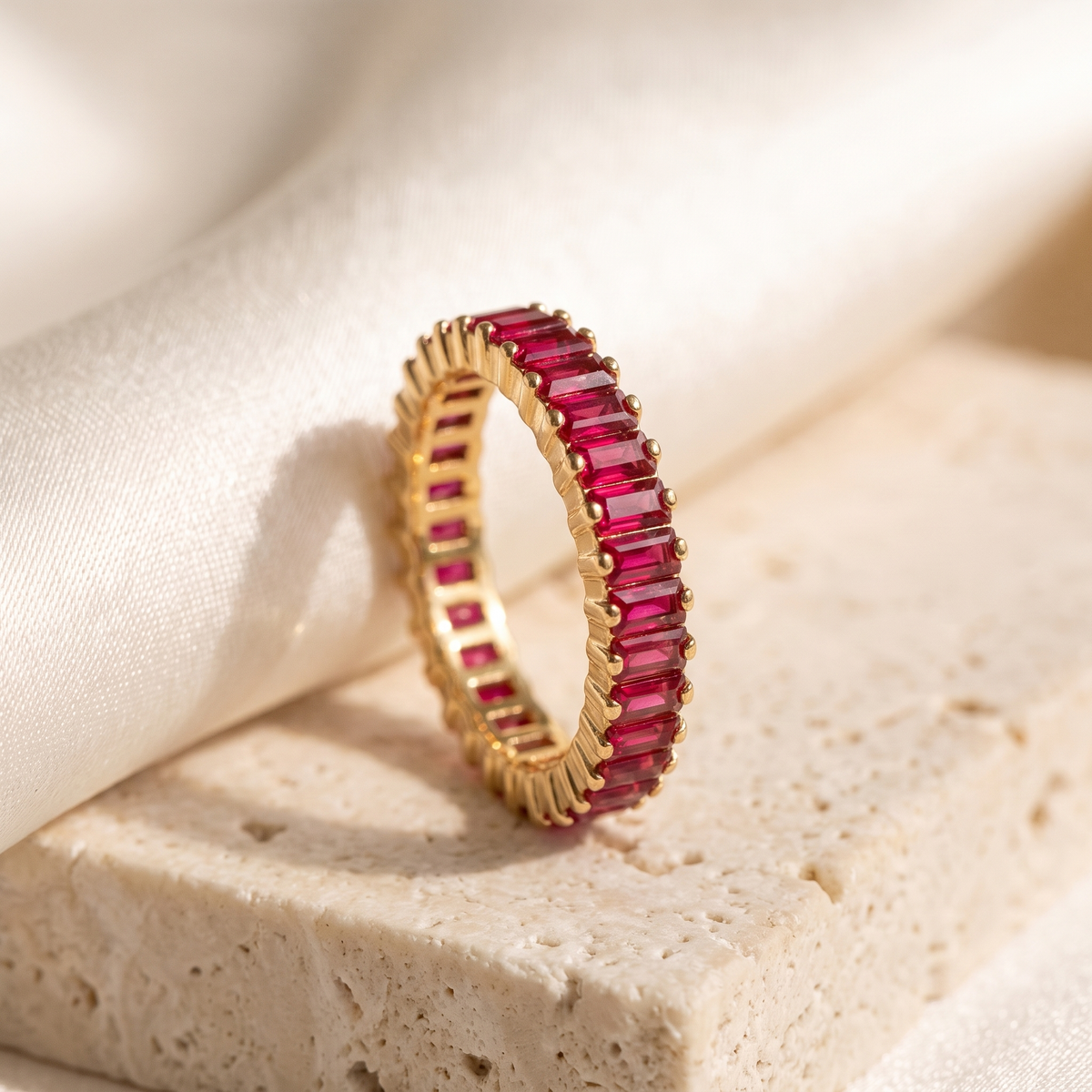 Mese Birthstone Band - detail - Rose & Giovanni