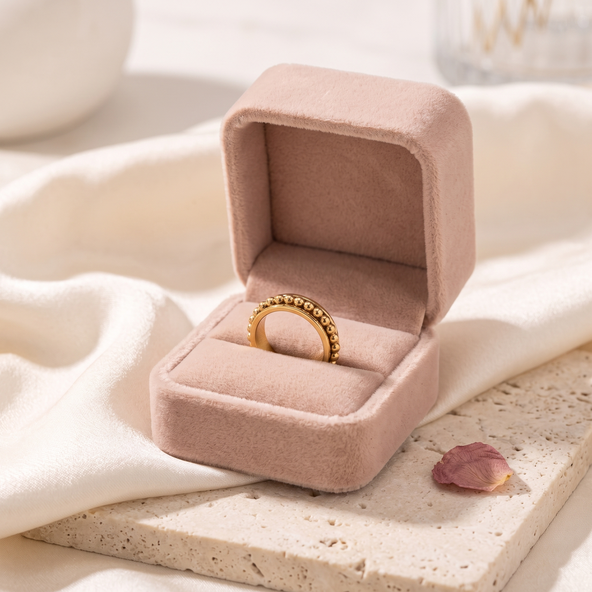 Calma Spinner Ring - gift box - Rose & Giovanni