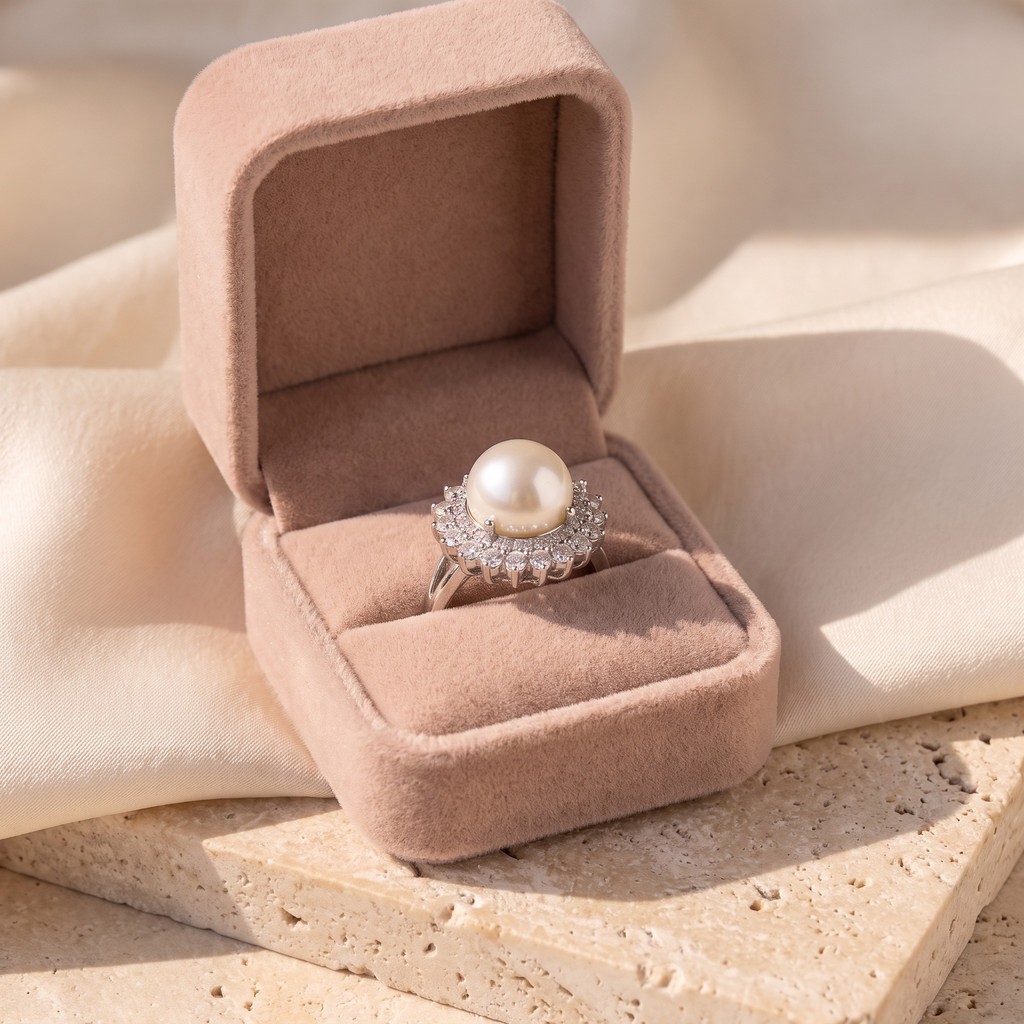 Perla Cocktail Ring - gift box - Rose & Giovanni