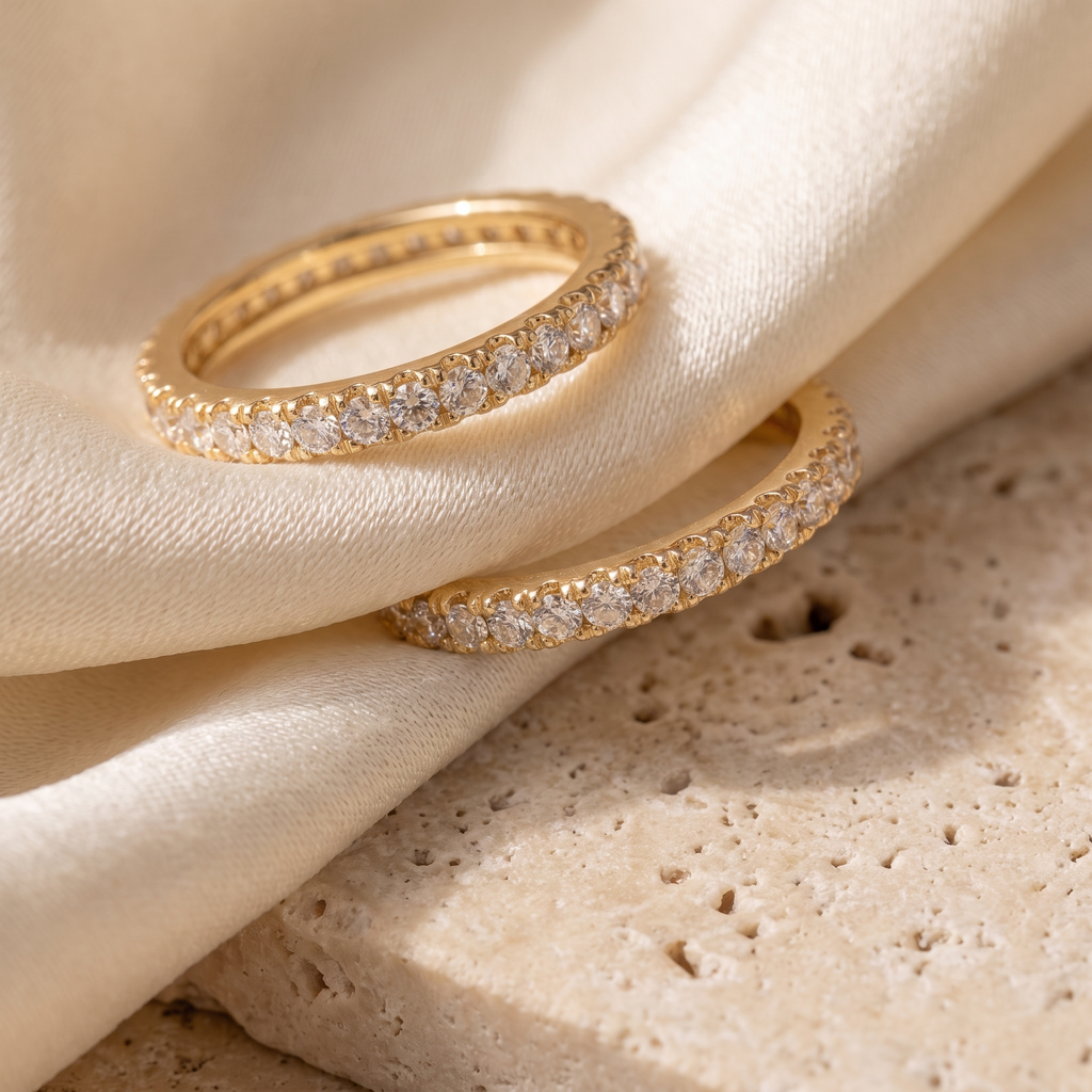 Eterna Pave Band - detail - Rose & Giovanni