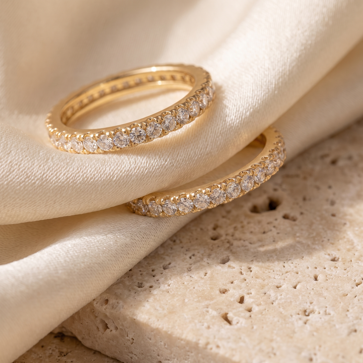Eterna Pave Band - detail - Rose & Giovanni