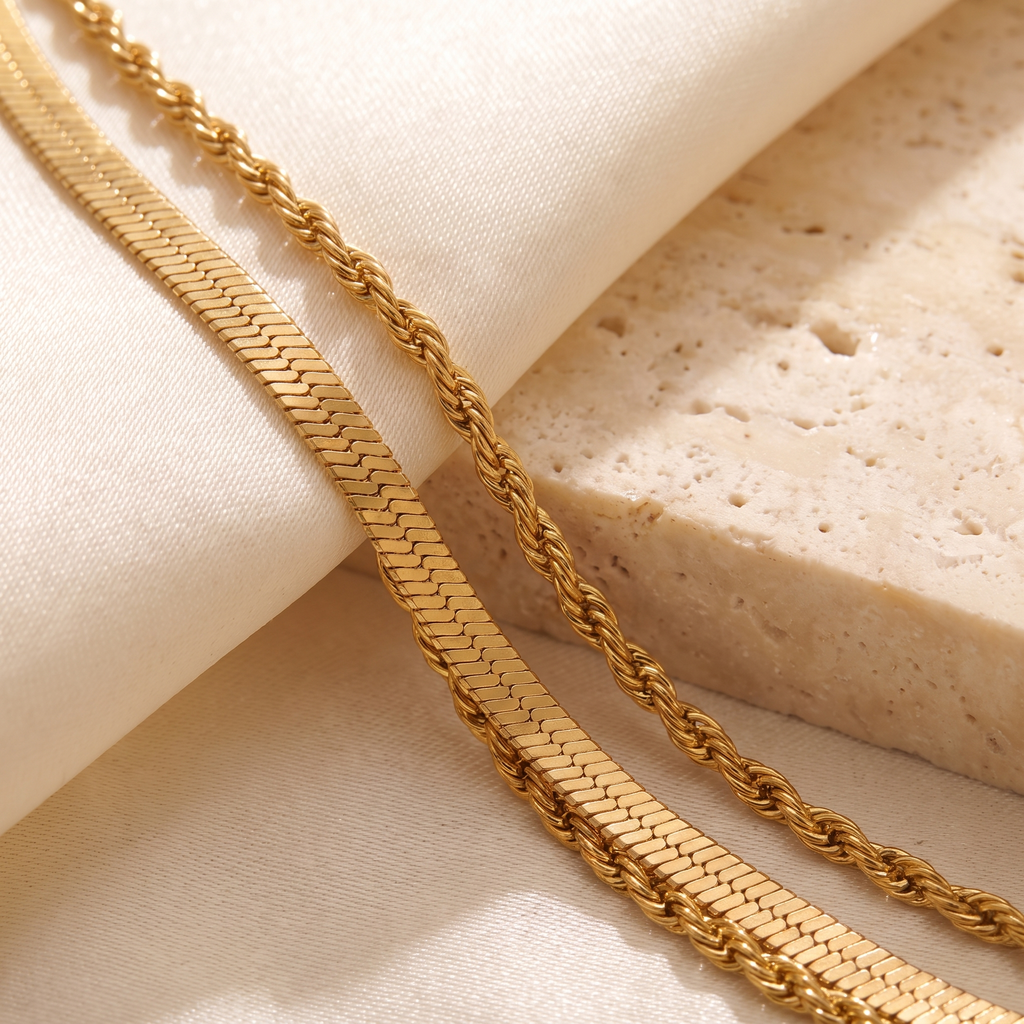 Strati Layered Necklace - detail - Rose & Giovanni
