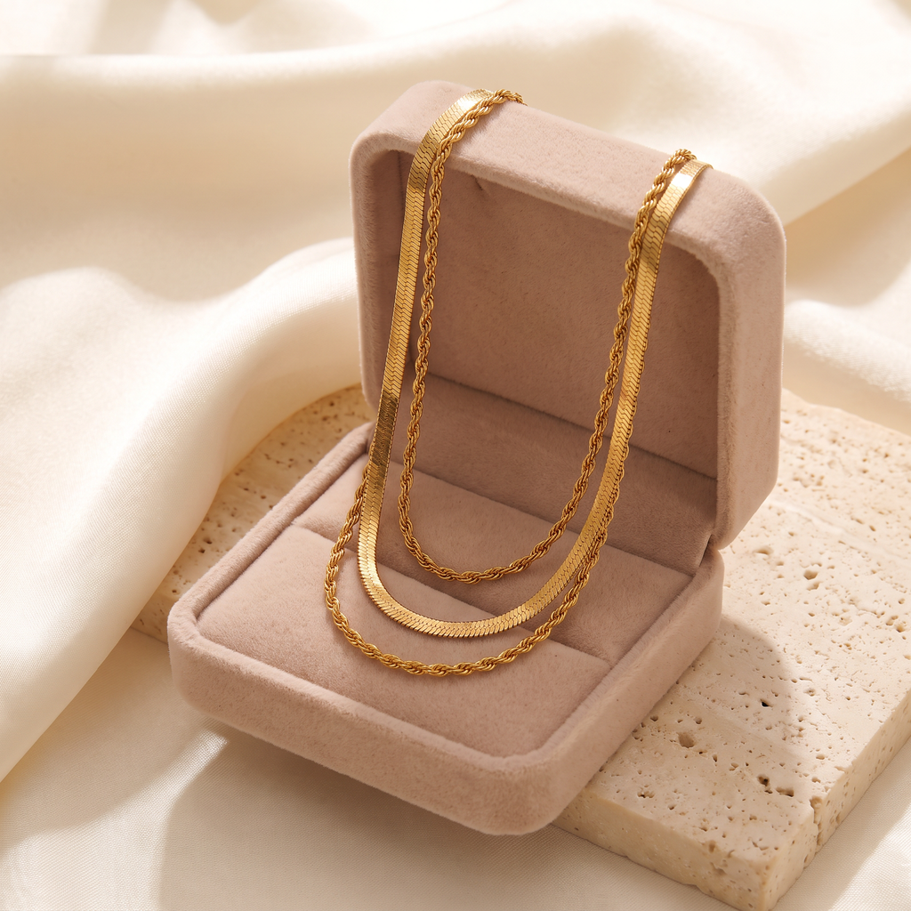 Strati Layered Necklace - gift box - Rose & Giovanni