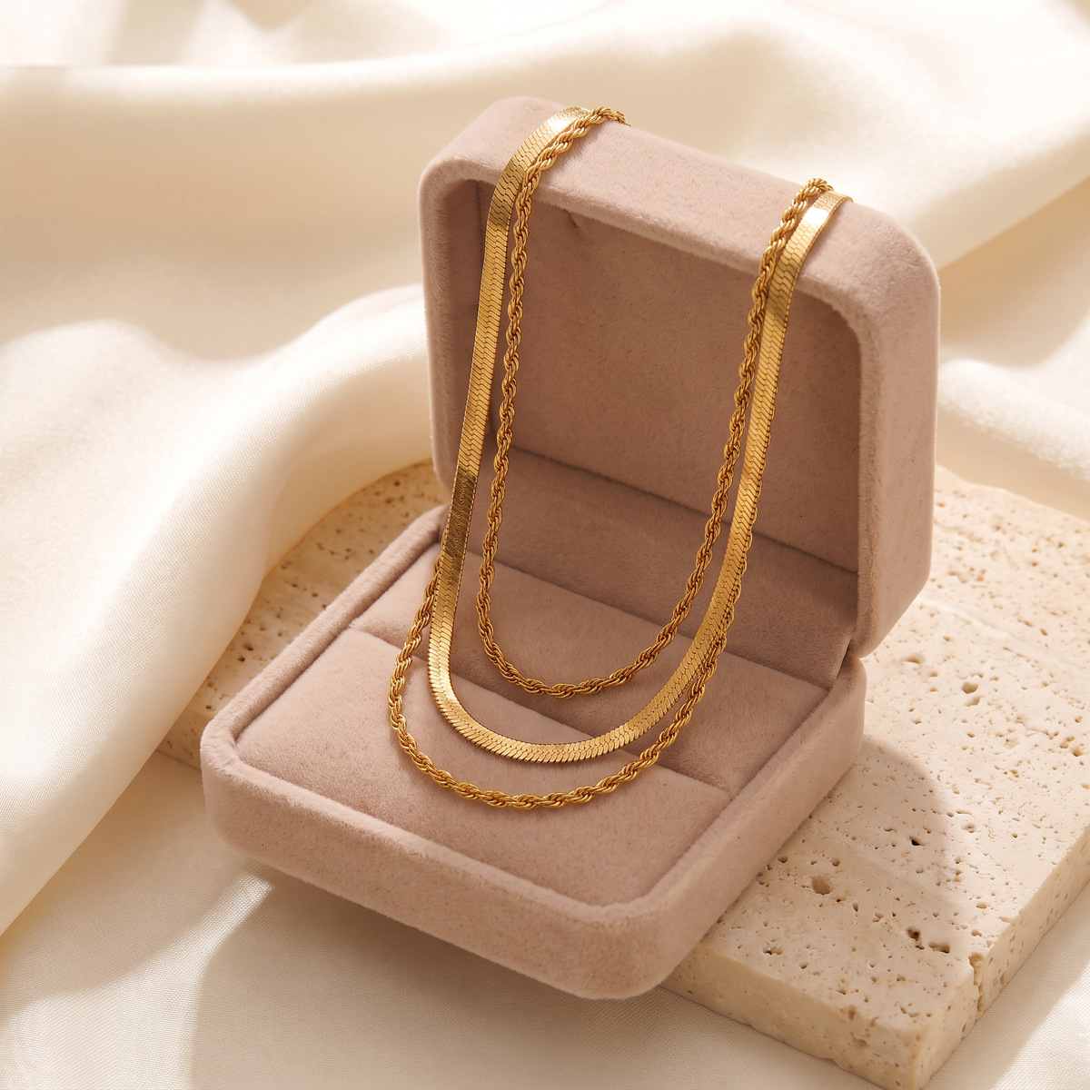 Strati Layered Necklace - gift box - Rose & Giovanni