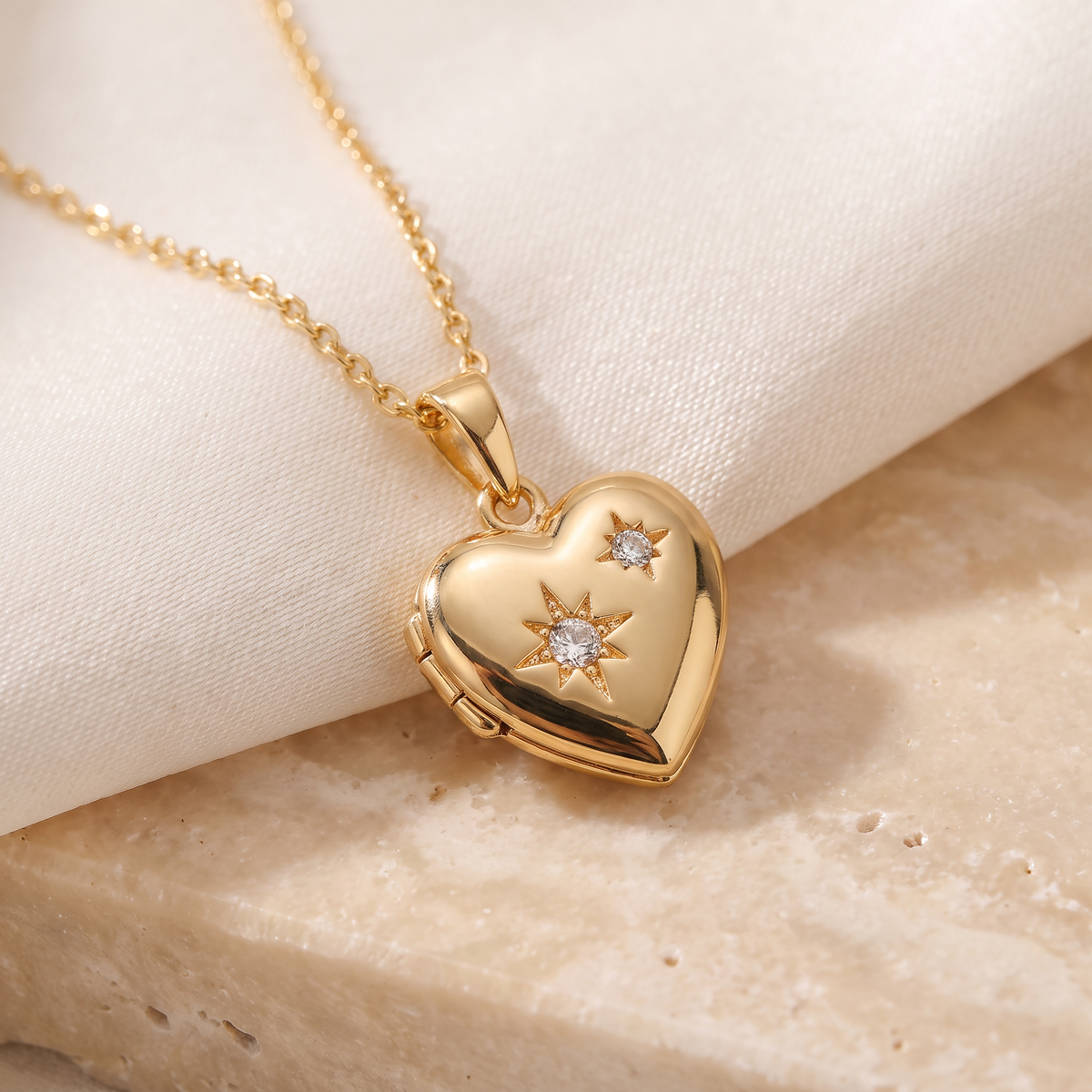 Stella Locket Necklace - detail - Rose & Giovanni