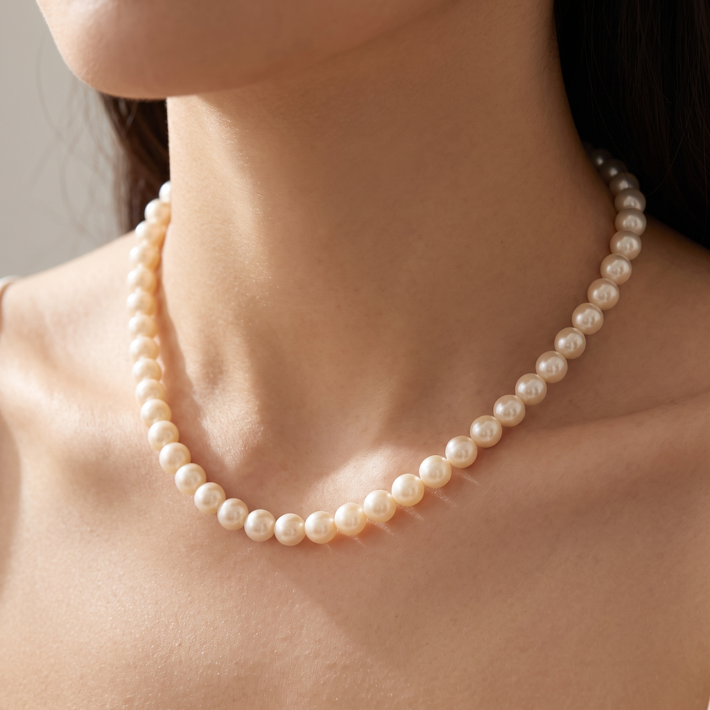 Classica Pearl Necklace - worn - Rose & Giovanni