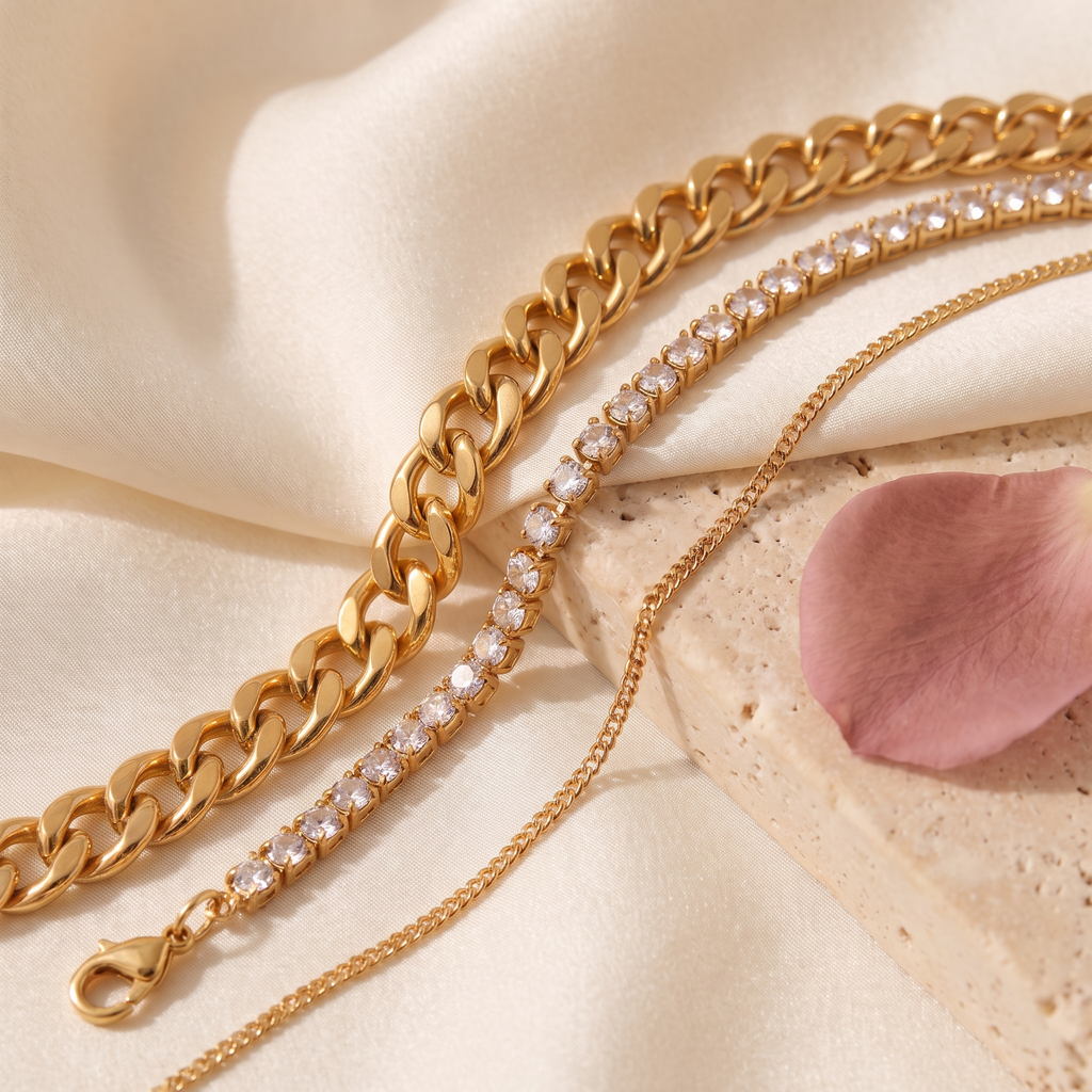 Siena Layered Bracelet Set - detail - Rose & Giovanni