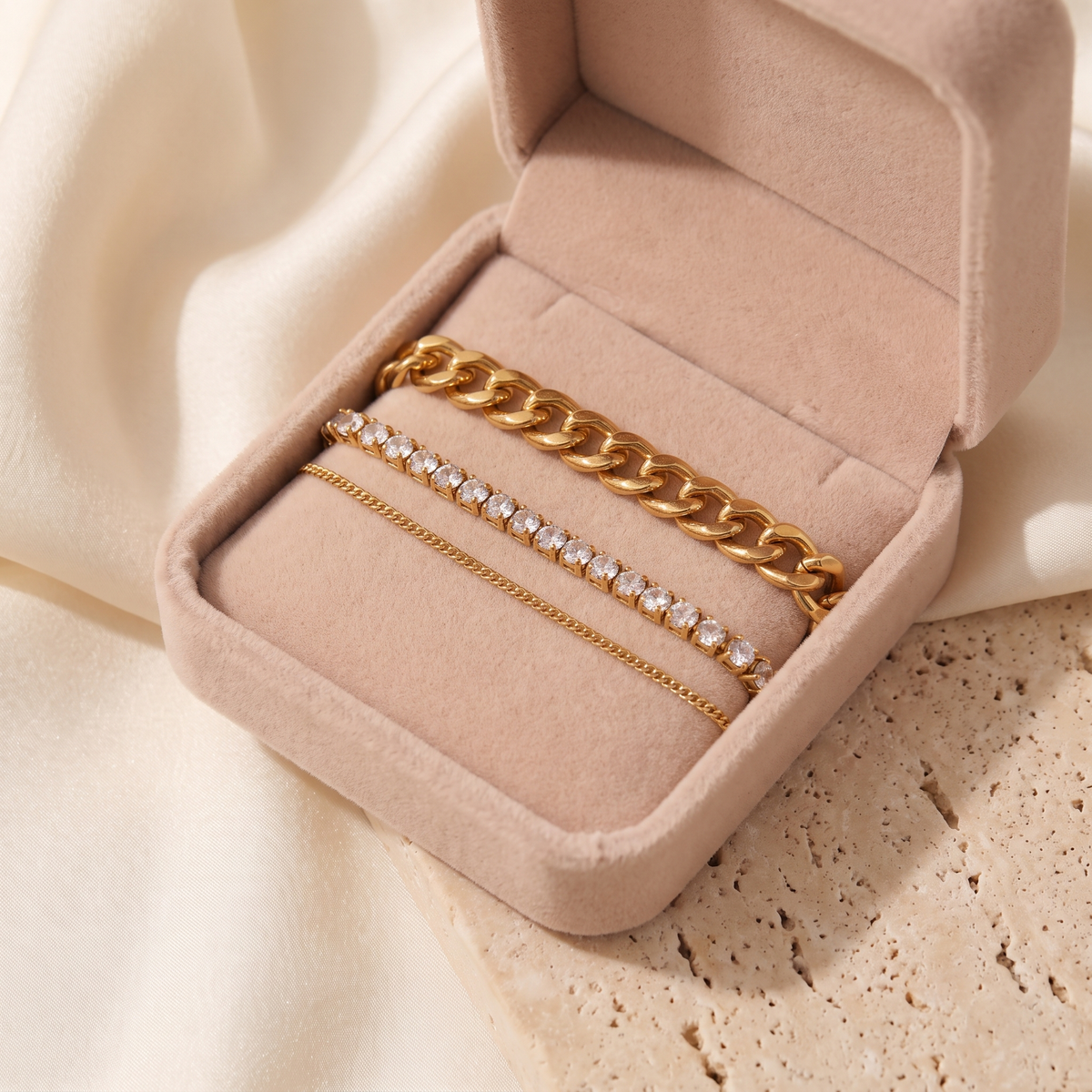Siena Layered Bracelet Set - gift box - Rose & Giovanni