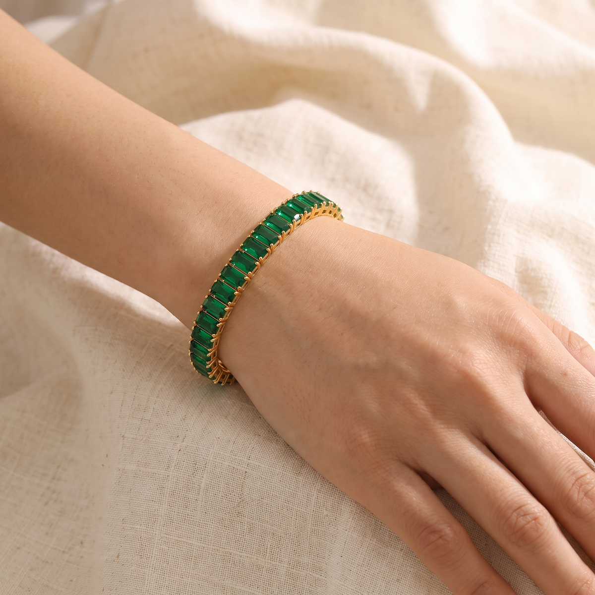 Smeralda Luxe Bracelet - worn - Rose & Giovanni