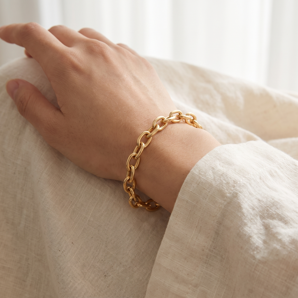 Amore Link Bracelet - worn - Rose & Giovanni