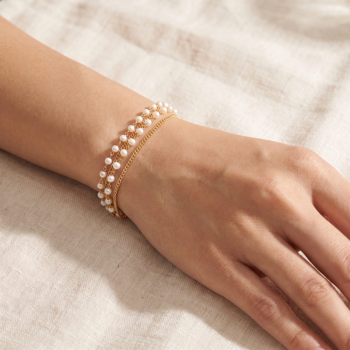 Perla Bracelet Set - worn - Rose & Giovanni