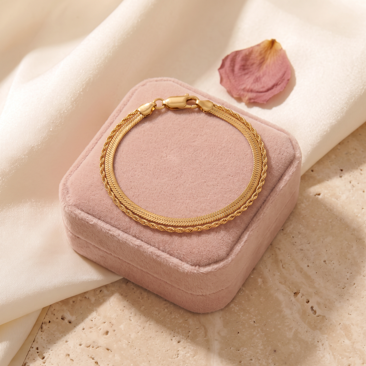 Strati Layered Bracelet - gift box - Rose & Giovanni