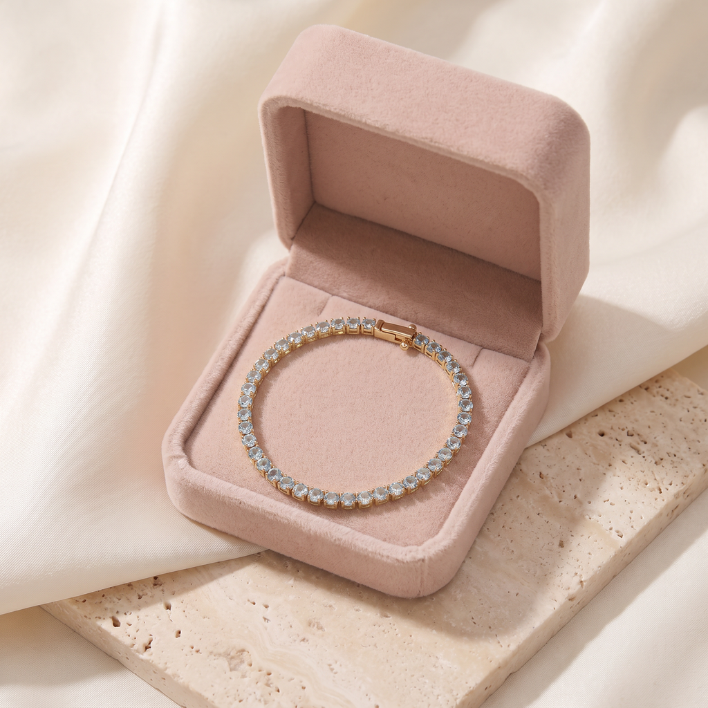 Mese Birthstone Tennis Bracelet - gift box - Rose & Giovanni
