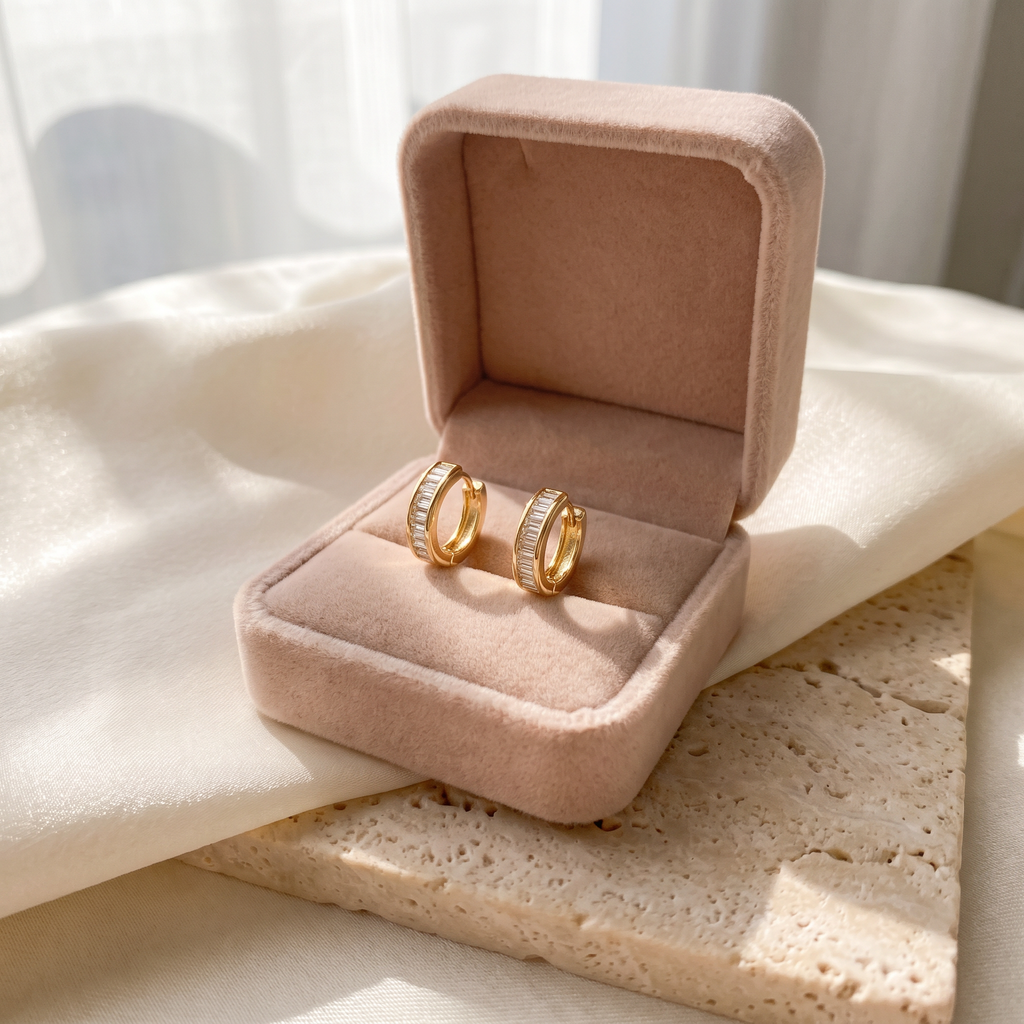 Canale Pave Huggies - gift box - Rose & Giovanni