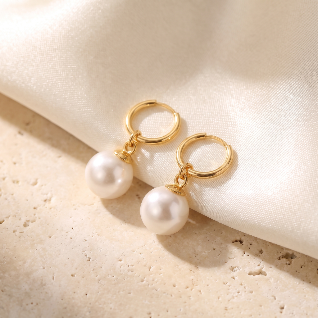 Perla Drop Earrings - detail - Rose & Giovanni
