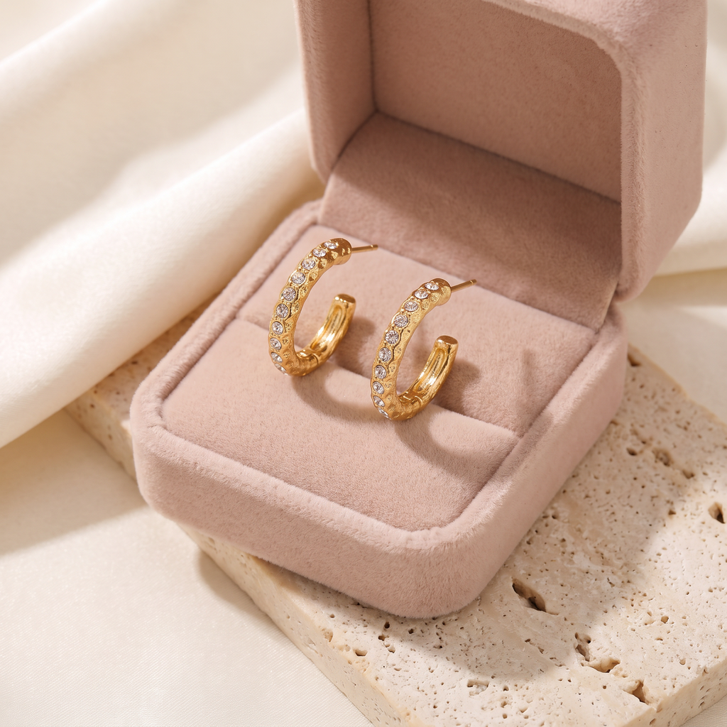Cristallo Vintage Hoops - gift box - Rose & Giovanni