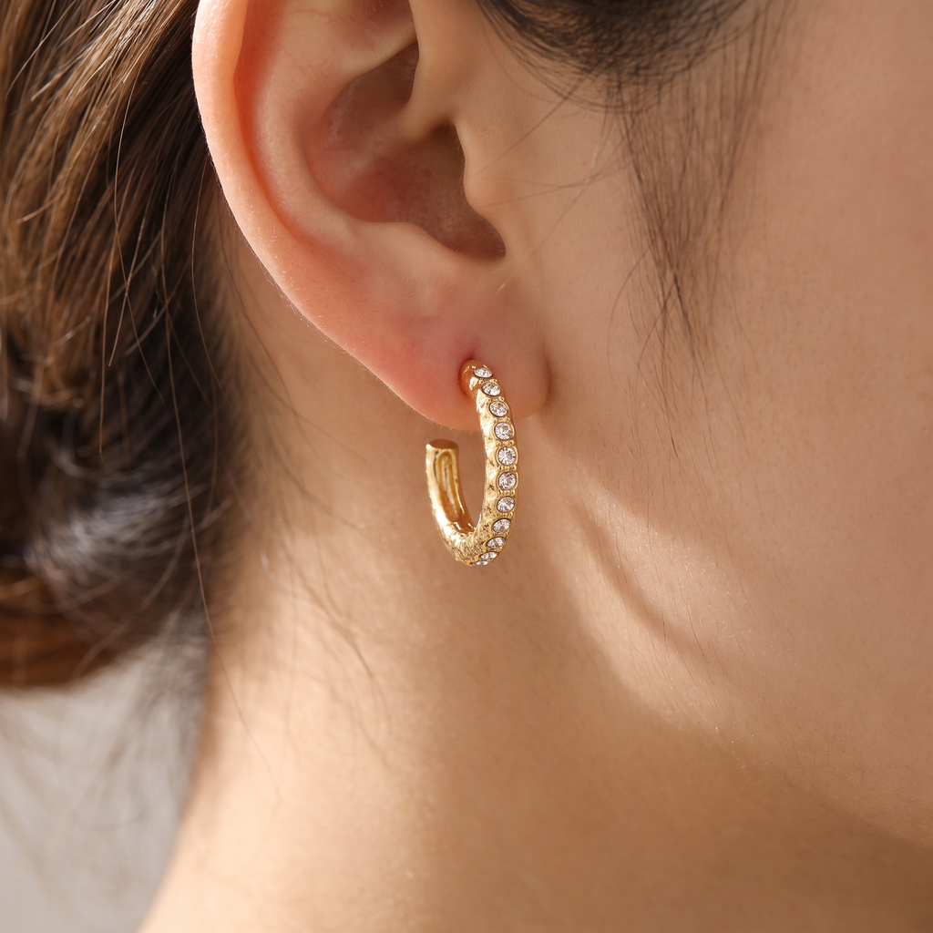 Cristallo Vintage Hoops - worn - Rose & Giovanni