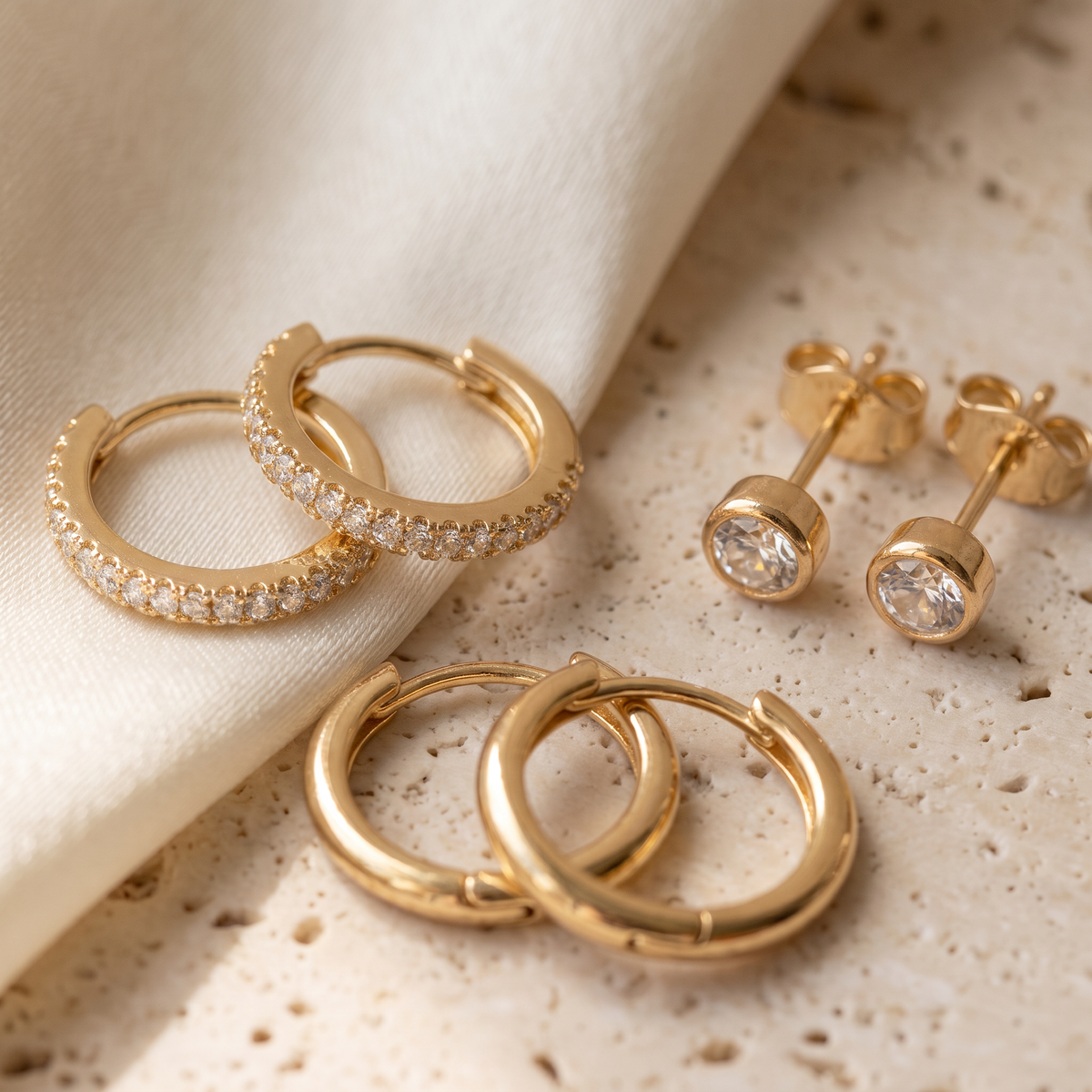 Giardino Earring Stack Set - detail - Rose & Giovanni