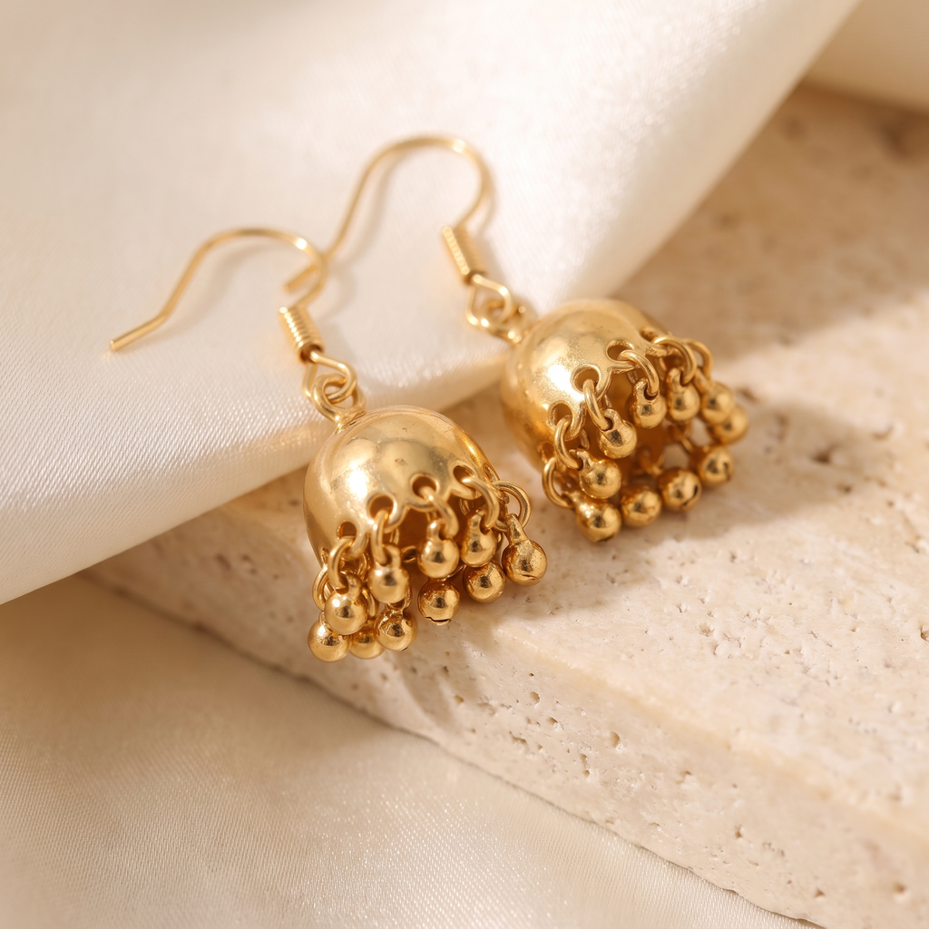 Campana Mini Bell Earrings - detail - Rose & Giovanni