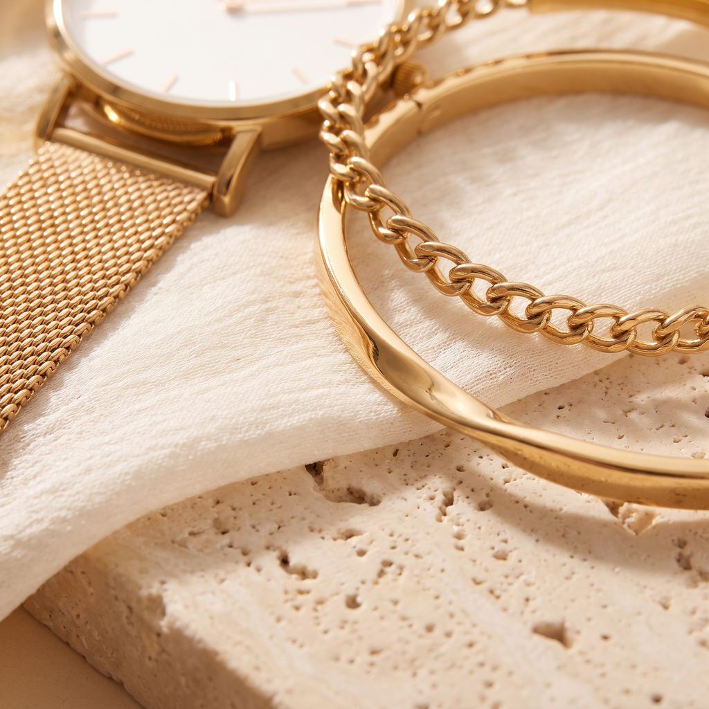 Ora Watch & Bracelet Set - detail - Rose & Giovanni