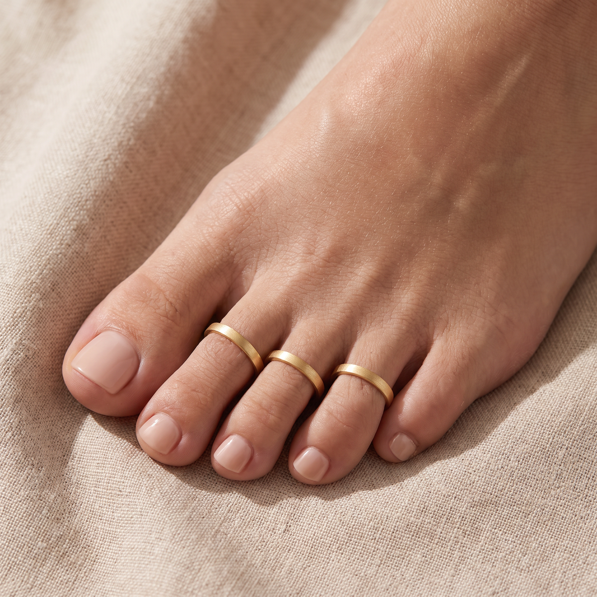 Sabbia Toe Ring Set - worn - Rose & Giovanni