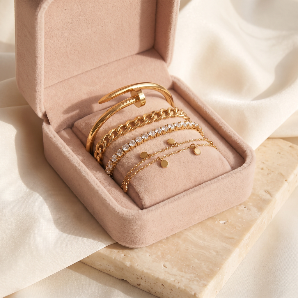 Lusso Bracelet Stack - gift box - Rose & Giovanni